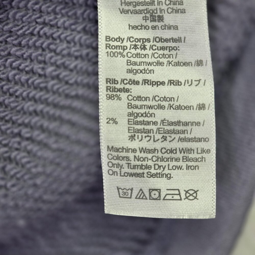 Madewell Top Womens XXS Purple Waffle Sweatshirt Short Sleeve Relaxed Fit Active - Picture 8 of 8